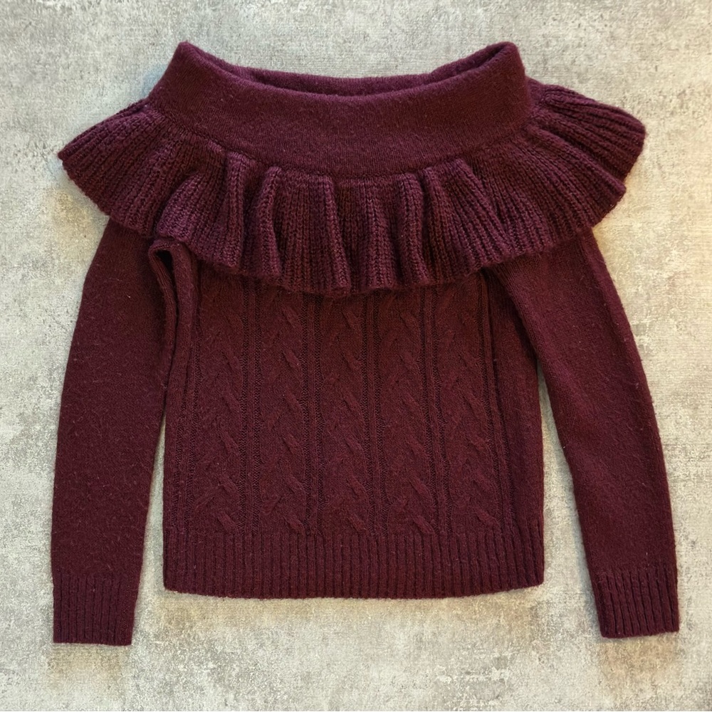 WAYF Women's Deep Burgundy Sweater